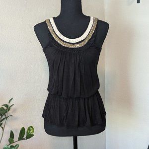 Ginger G Black Tank Top‎ Size Small